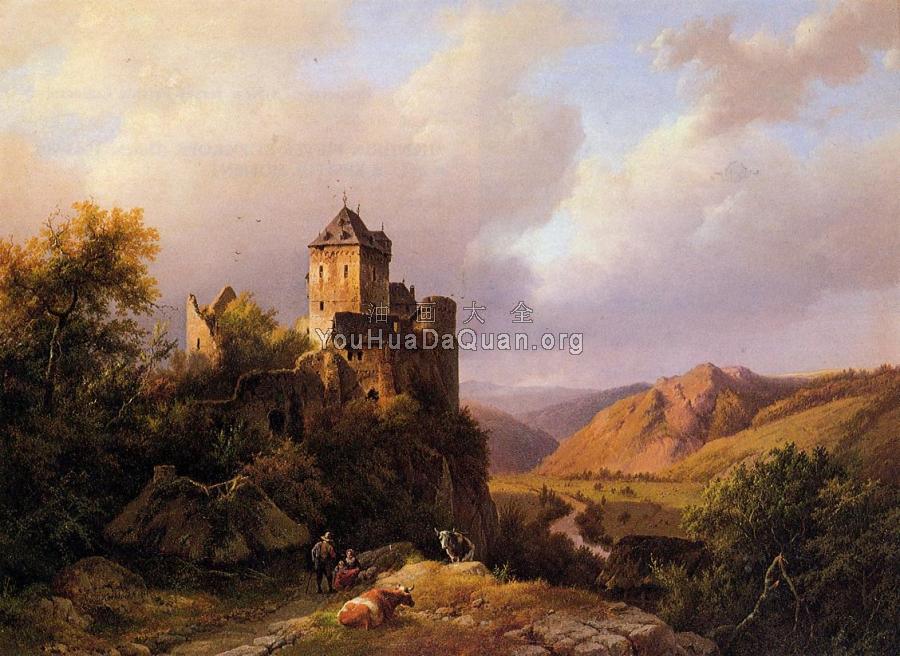 Resting on the Way to Pasture - 巴伦德·科内利斯·库库克